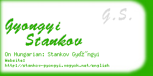 gyongyi stankov business card